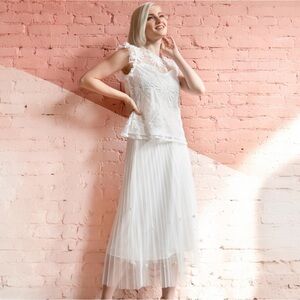 Eva Franco Lila Pearl Tulle Skirt